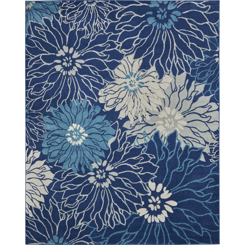 Floral Indoor Rug, Rectangle 6'7" x 9'6"