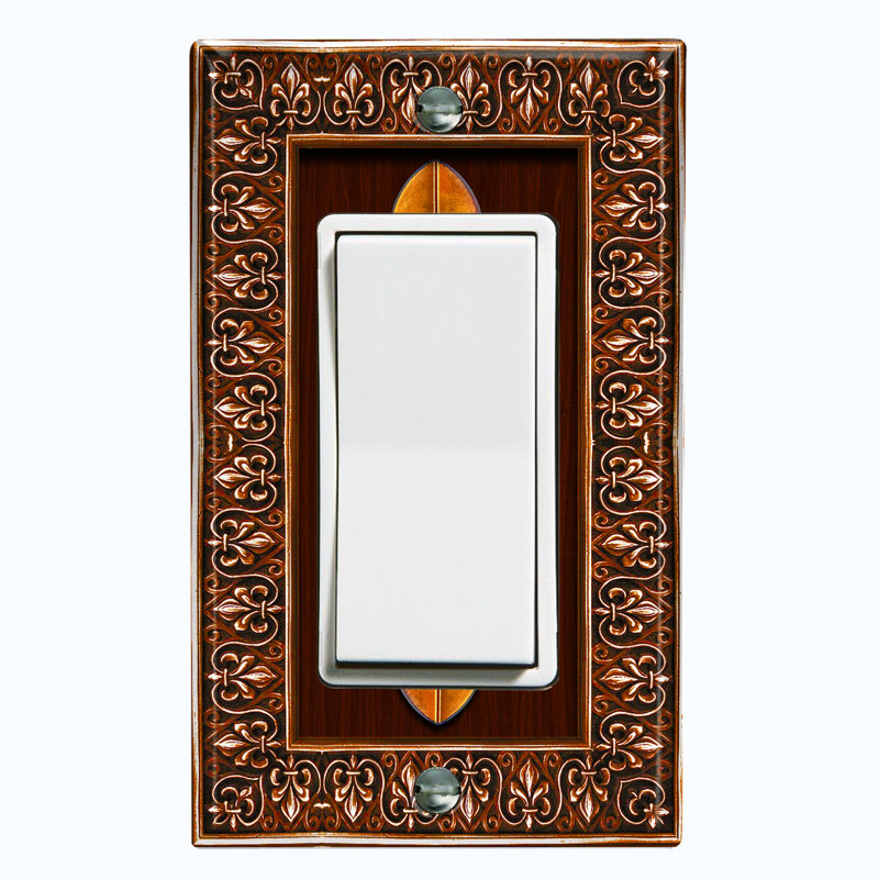 Patterned 2 - Gang Rocker Standard Wall Plate