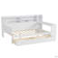 Lit de jour en bois avec tablettes de rangement, lit multifonctionnel avec deux tiroirs de rangement et bureau d'étude (lit de jour)-1281976909-1281976898