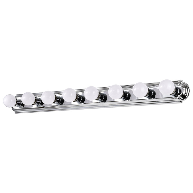 Éclairage de salle de bain à intensité variable 8 lumières Corina, 100 watts, Chrome poli