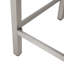 Table de bar d'extérieur grise avec structure en aluminium et plateau en verre
