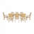 9 Pieces Rustic Extendable Dining Table Set-1984209072-1984209075