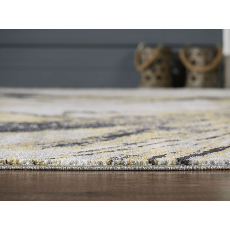 Genebern Abstract Indoor Rug, Rectangle 6' x 9'