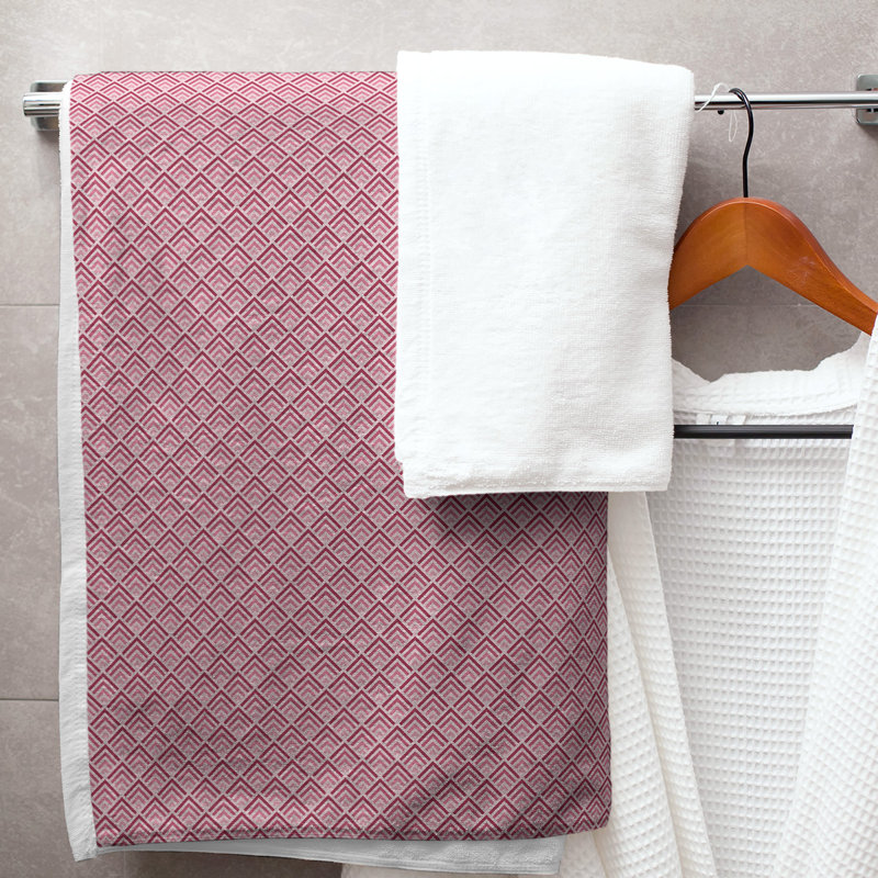 Katelyn Elizabeth Cotton Blend Bath Towel, Pink