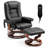 Leather Heated Massage Recliner Chair with Ottoman-1545968108