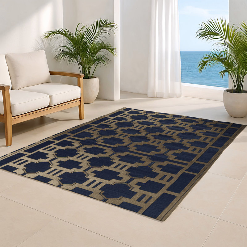 Tapis gris intérieur et extérieur Trellis, Rectangulaire 8 pi x 10 pi