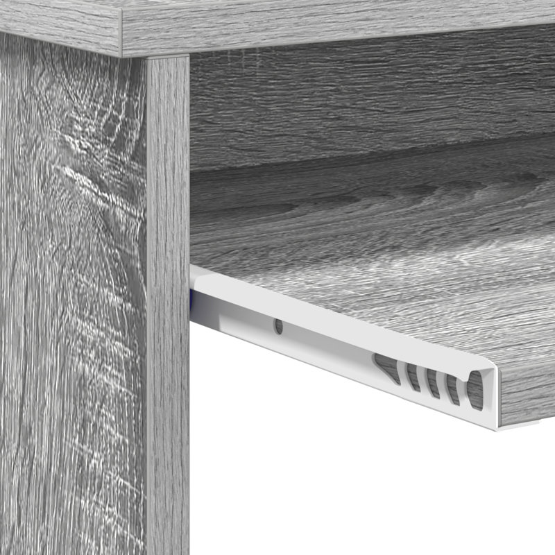 Computer Desk Engineered Wood, MDF Medium, Grey Sonoma