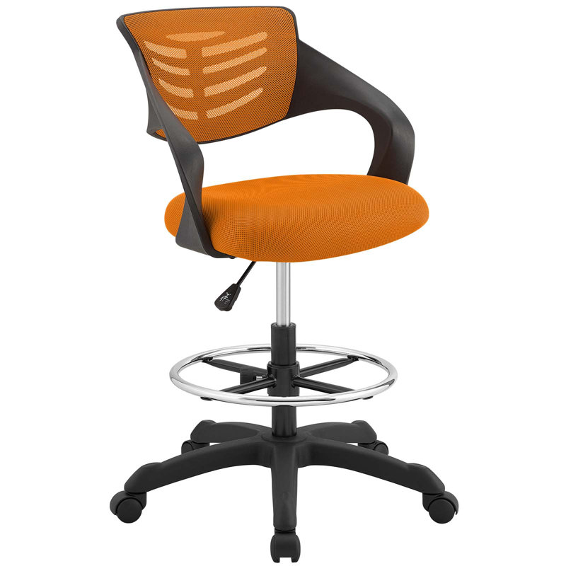Modway Thrive Mesh Drafting Chair, Orange