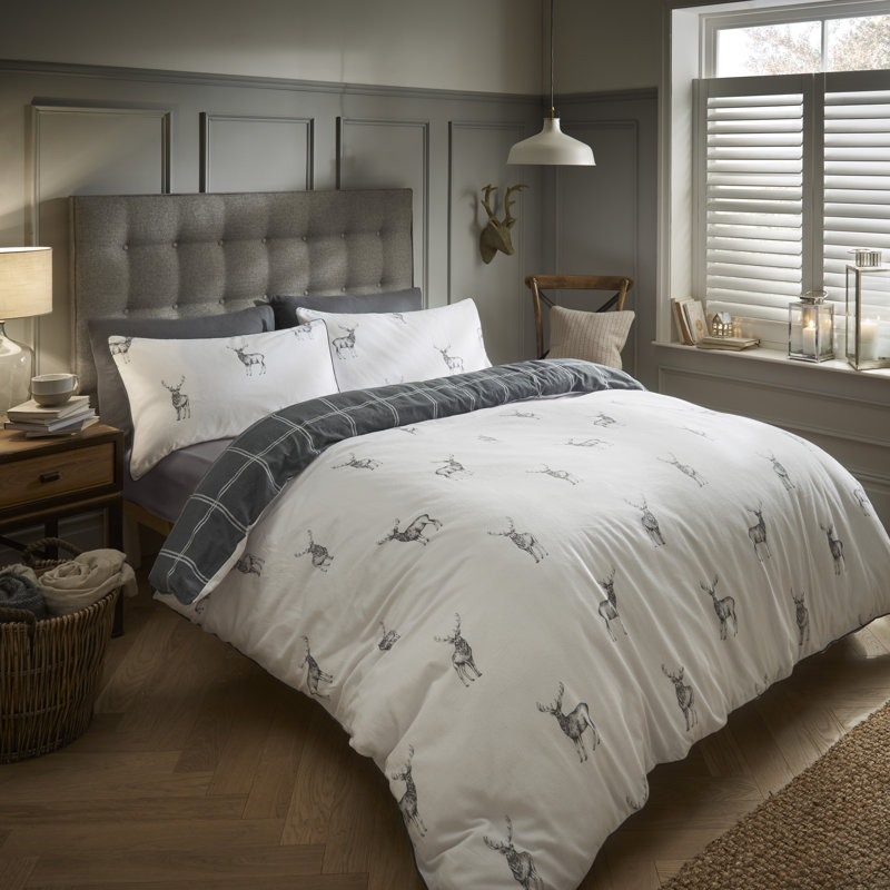 Rosenstein Cotton Animal Print Duvet Cover Set with Pillowcases Included, Super King Duvet Cover + 2 Standard Pillowcases