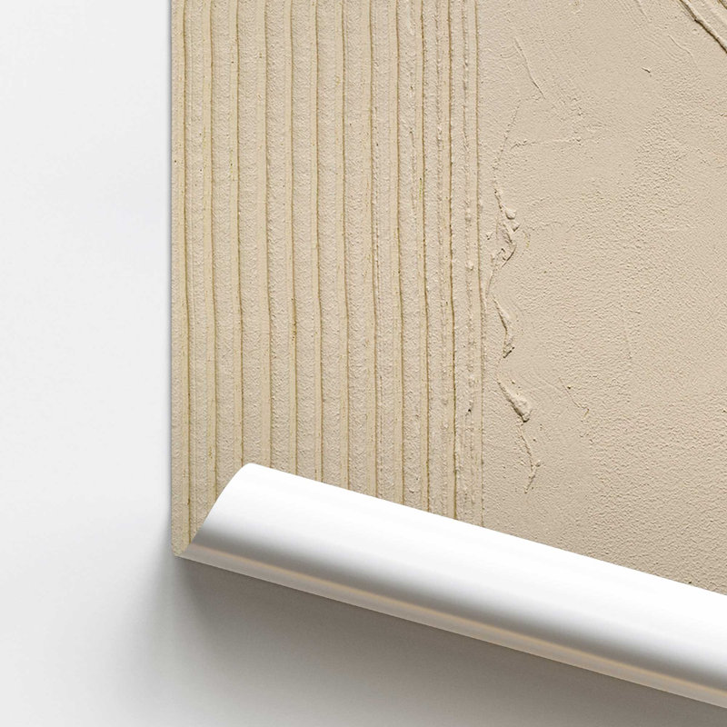 «Echoed Curves in Beige», ensemble de 2 impressions, 10 po x 8 po, H 36 po x l 48 po x P 0,1 po, Papier