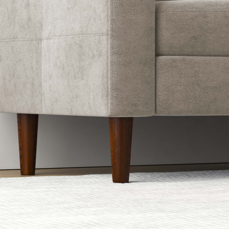 Canapé convertible en forme de L avec rangement, tabouret et combinaison 3 places pour le salon et les petits espaces
