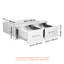 Tiroirs de cuisine en acier inoxydable pour l'extérieur l 29,5 po x H 10 po x P 19,7 po, tiroirs doubles pour barbecue, sans perçage ni installation scellée