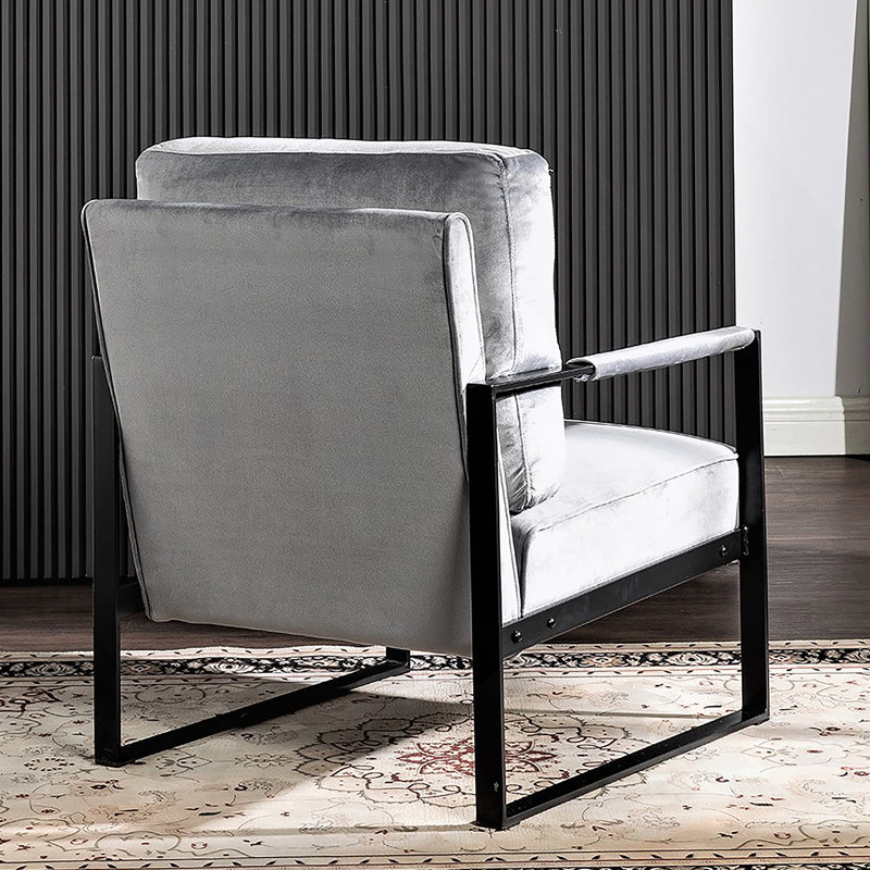 Fauteuil d'appoint Classic Mid Century Modern, Gris