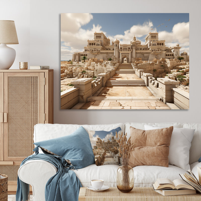 «Hebrew Hebrew Architecture» sur impression sur toile, Toile tendue, H 16 po x l 32 po x P 1 po