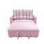 Canapé-lit 2 places escamotable avec port de charge USB, dossier réglable à 3 positions, causeuse convertible moderne avec panneaux d'accoudoirs élastiques pour le salon et la chambre d'amis, largeur 68,5 po-129380953