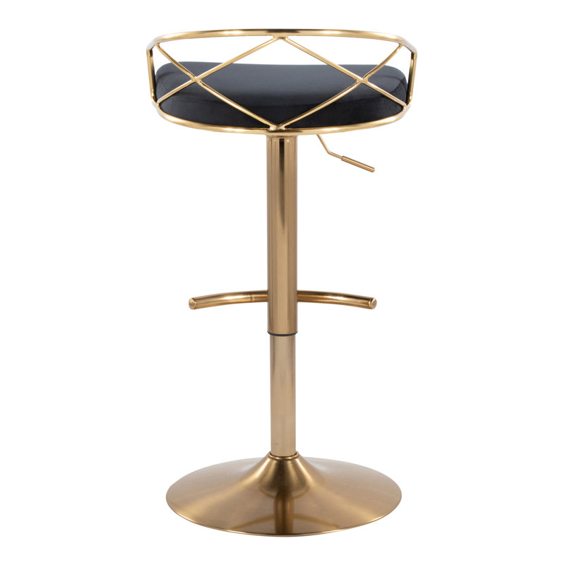 Tabouret pivotant à hauteur réglable, Noir
