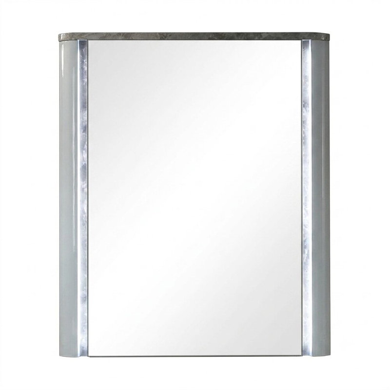 Shepard gris clair 39,5 po X P 38 po Miroir rectangulaire H