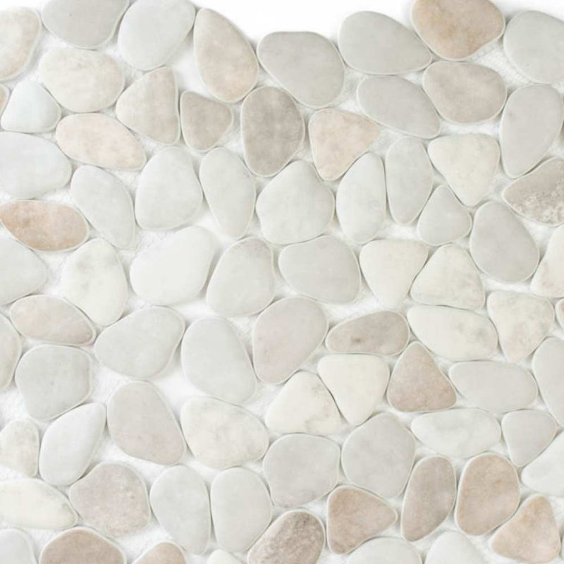 Huron Glass Pebbles Mosaic Tile, Earth Mix