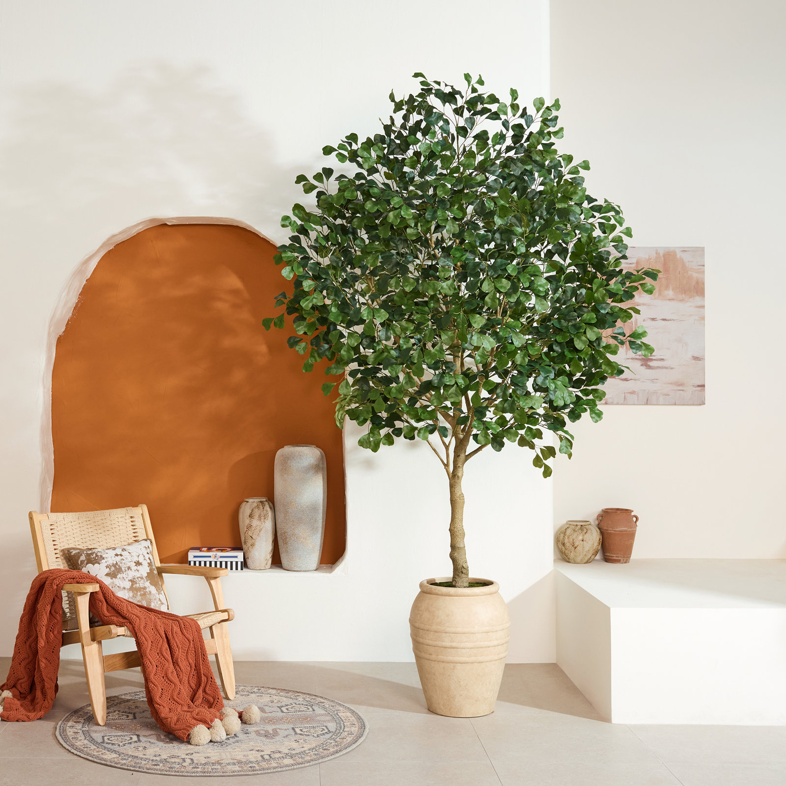 Nydia Ficus Tree in Pot, 108" H x 68" W x 64" D