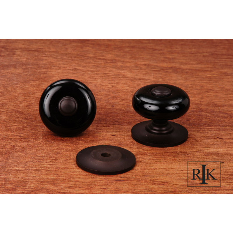 CK Series Diameter Mushroom Knob, 1.25" H x 1.25" W x 1.38" D, Black / Oil Rubbed Bronze