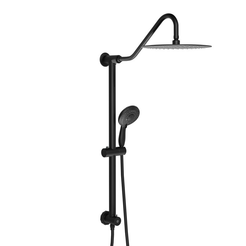 Full/Standard Dual Shower Head 1.8 GPM GPM, Matte Black