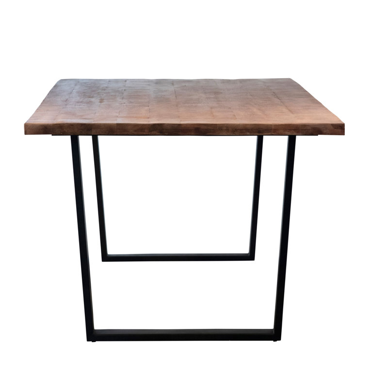 Castro 96" Rectangular Acacia Wood Dining Table, Medium Brown