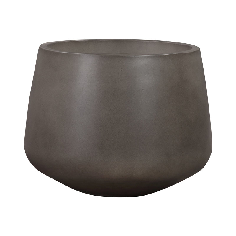 Pot de fleurs en béton, Gris, H 11 po x l 14 po x P 14 po