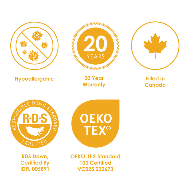 Couette en duvet d'oie blanche 650, Simple