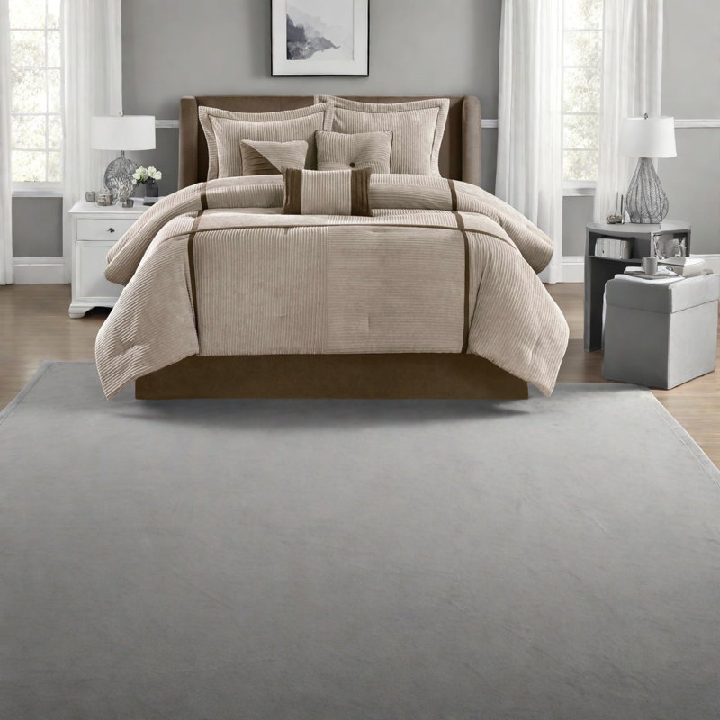 Ensemble de literie luxueux en micro velours côtelé, polyester confortable, utilisation toutes saisons