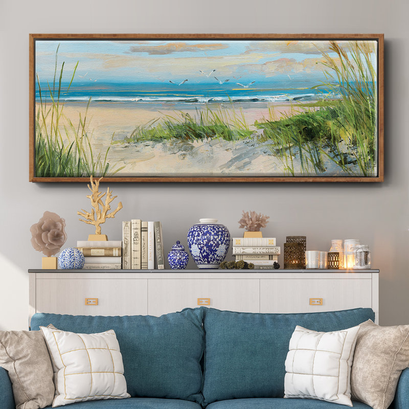 Catching the Wind II- Framed Canvas, 12" H x 30" W