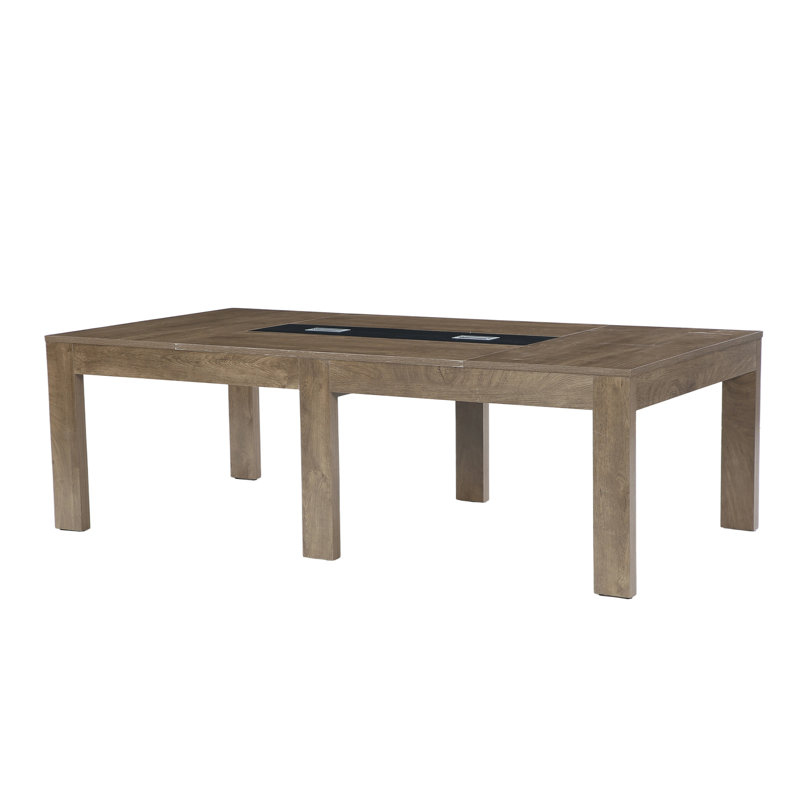 Table de conférence de 240 cm (94,5 po) avec 2 passe-câbles, table de réunion de 2,4 m (8 pi) pour salle de conseil et bureau