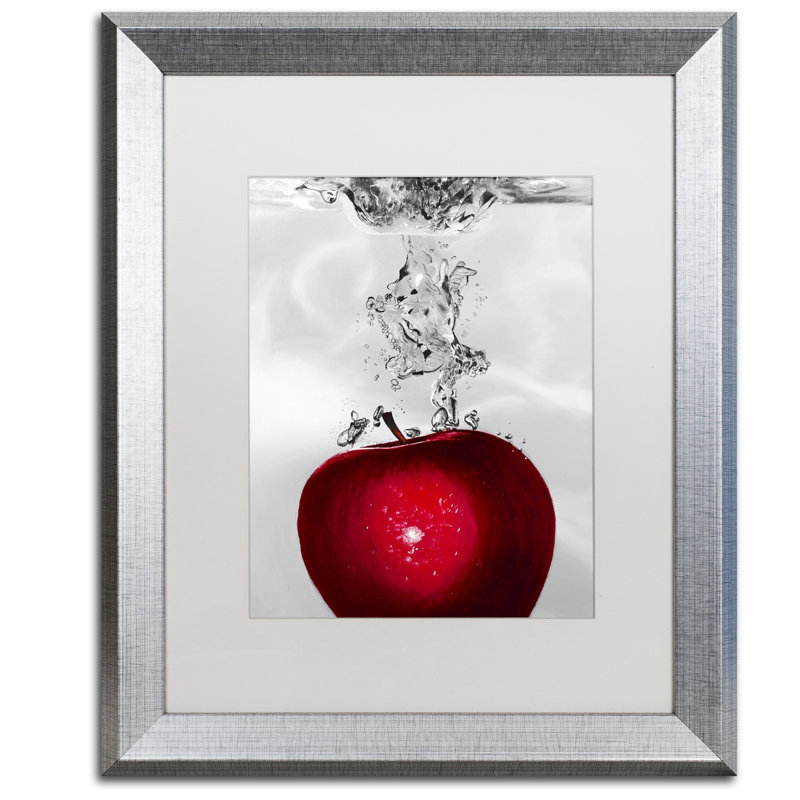 « red pomme splash », impression encadrée, H 14 po x l 11 po x P 0,5 po