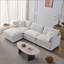 Canapé modulaire rembourré en tissu de chenille doux, canapé modulaire 3 places avec repose-pieds-1674443370