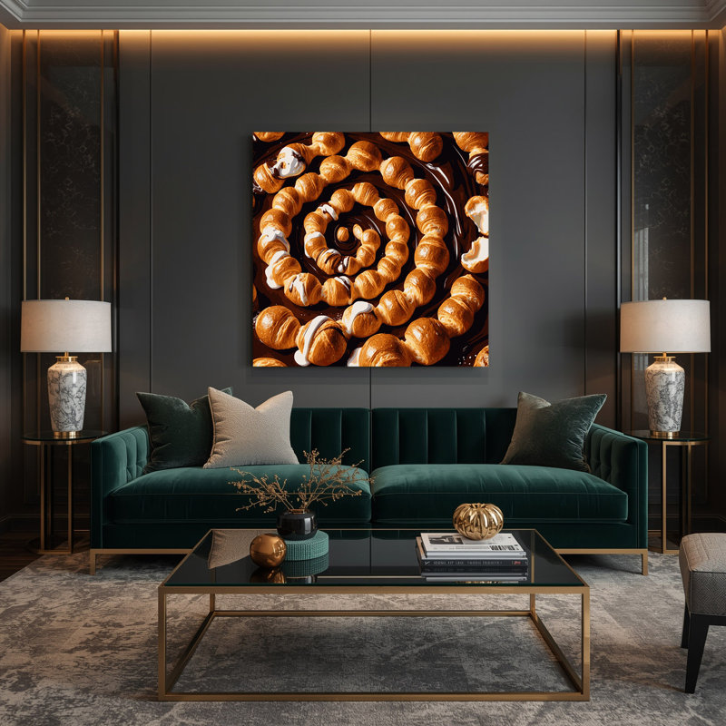 Art mural sur toile, "Desserts profiteroles", H 16 po x l 16 po