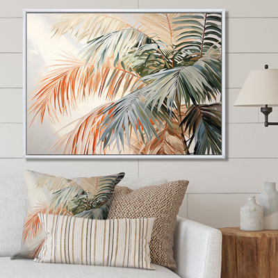 Minimalisme, tranquillité tropicale, palmiers I sur toile