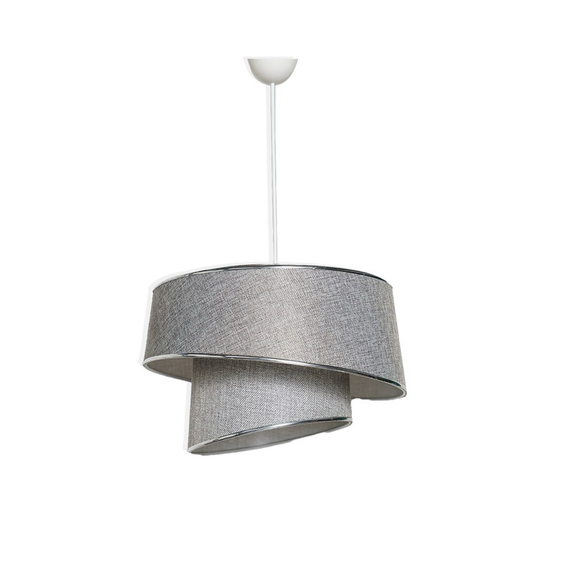Luminaire suspendu simple avec capuchon en tissu