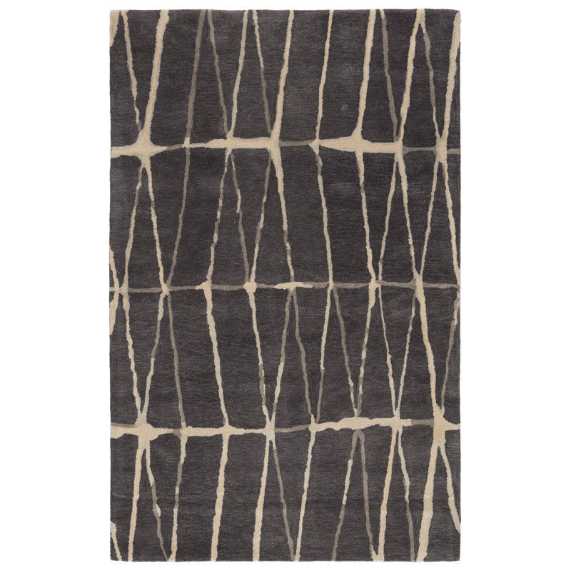 Tapis gris / crème fait à la main Jaipur Living Town, Rectangulaire 8 pi x 11 pi
