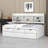 Wooden Captain Daybed With Trundle,3 Drawersand Built-In Bookshelves-1936750811-1936750810