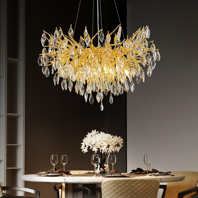 Chandelier, 8, 17.72" H x 24" W x 24" D