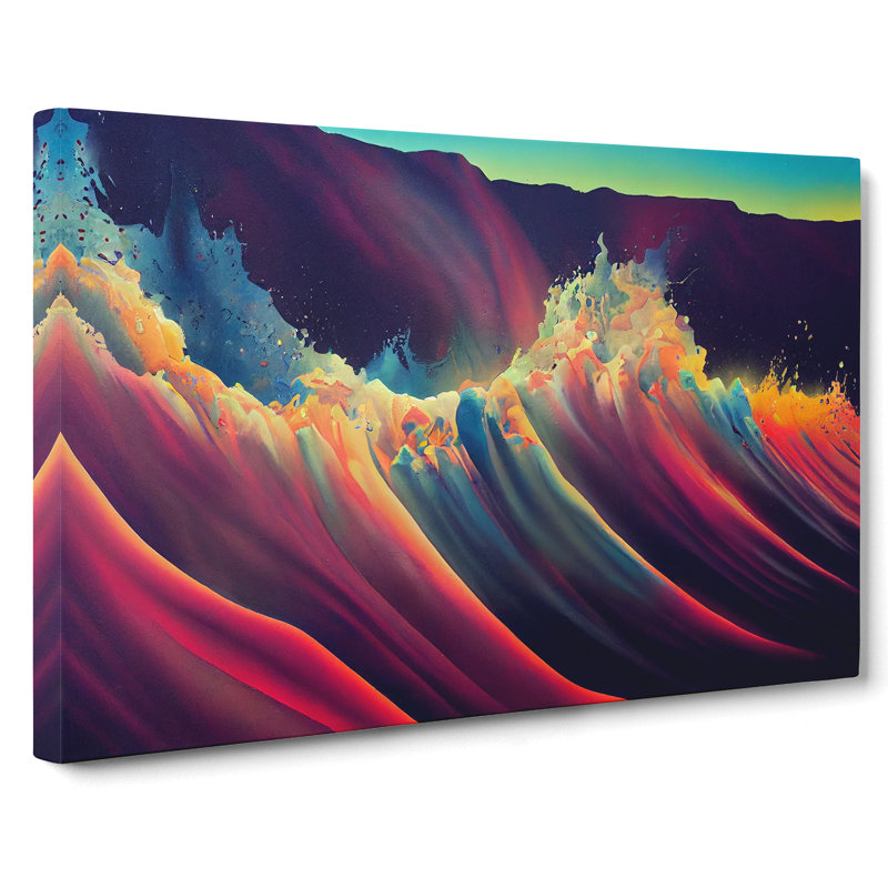 Colourful Wave Vol.2 - Wrapped Canvas, 35cm H x 50cm W x 3cm D