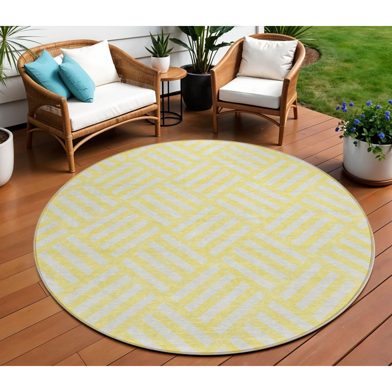 Tapis rond ivoire 8 po