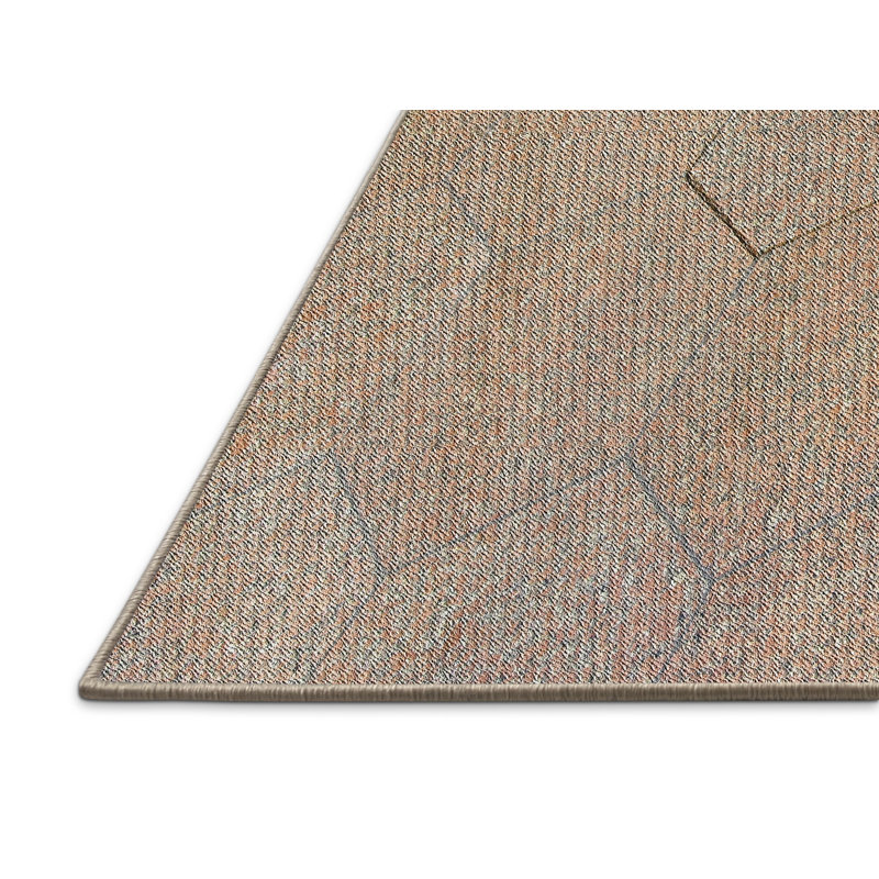 Tapis décoratif beige à motif géométrique Forteau, Rectangle 3 pi x 5 pi