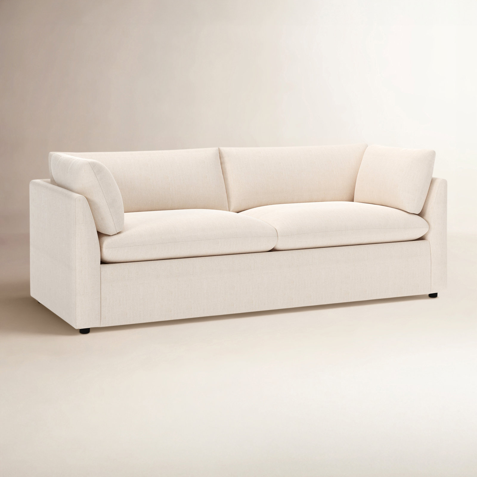 Kallie 86" Upholstered Sofa, Nomad Eggshell Crypton® Chenille