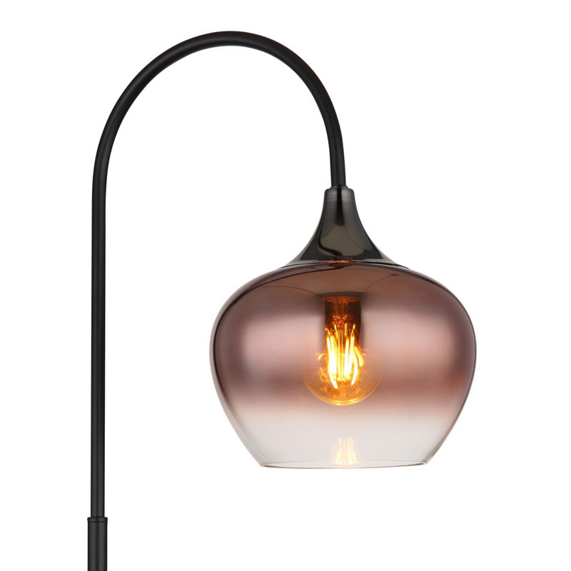 150cm Traditional Floor Lamp, Matte Brushed Nickel, Gold