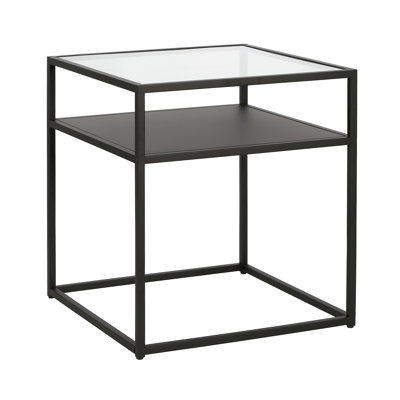 Glass Top Frame End Table