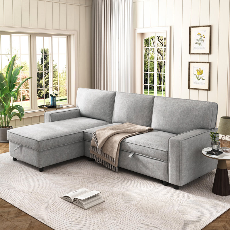 2 - Piece Upholstered Sectional, Gray