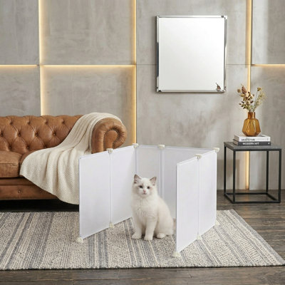Très grand bac à litière, 28 L x 21,5 po x H 18 po, feuilles de plastique légères, facile à nettoyer, blanc