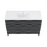 Meuble-lavabo noir 48 po Cascade