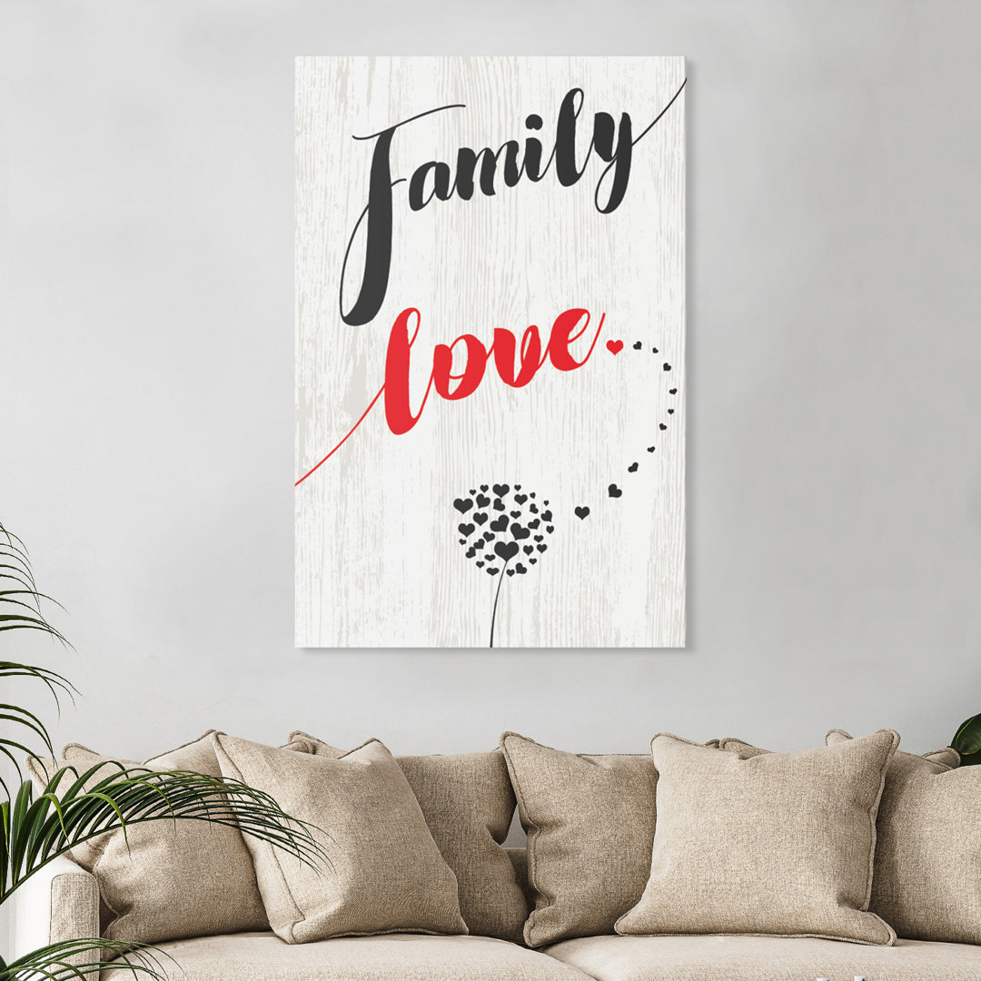 Family love – Premium Leinwanddruck – Kollektion Quote Designs