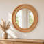 Miroir mural en bois massif à cadre rond 24 po-133696583-133696584